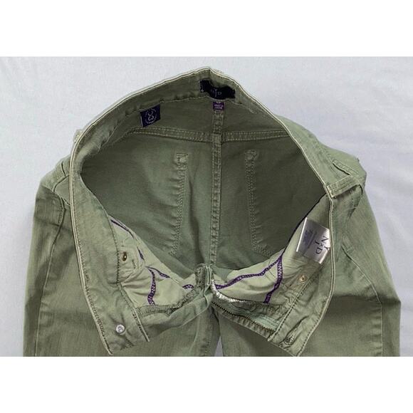 NYDJ Lift/Tuck 'Ankle' Lightweight Stretch Jeans. Olive Green, Women's 4P. GUC! - Picture 3 of 5